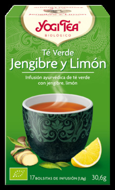 Green Tea Ginger and Lemon 17 Sachets Bio