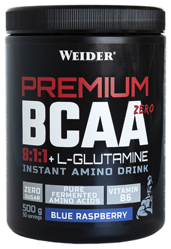 Premium Bcaa 8: 1: 1 + Lglutamine Blue Raspberry 500 gr