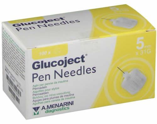 Glucoject Insulin Needle 31gx5mm 100 units