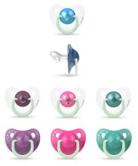 Night &amp; Day Pacifier Anatomical Silicone Nipple 6-18 M 2 units