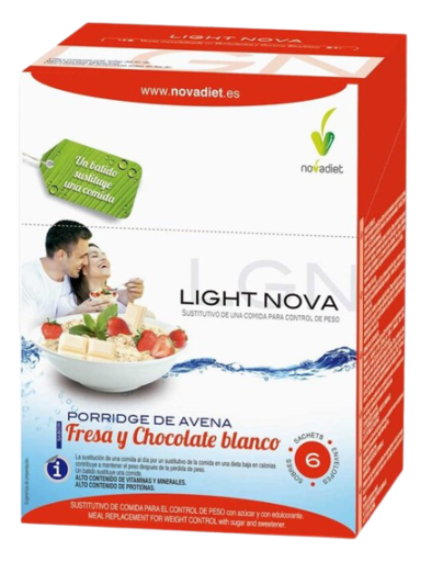 Light Nova Porridge with Oats and Strawberry 6 Envelopes