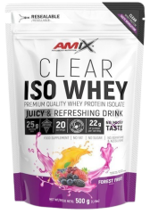 Amix Clear Iso Whey Protein 500 Gr - Aisaldo De Proteína De Suero Cristalina, Sabores Refrescantes / Promueve El Aumento Y Mantenimiento De La Masa M