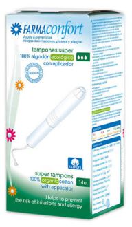 Cotton Tampons with Organic Applicator 14 Units