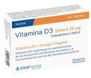 Vitamin D3 25 mcg (1000Ui) 30 Capsules