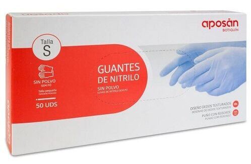 First Aid Kit Powder-Free Nitrile Gloves Size S 50 Units